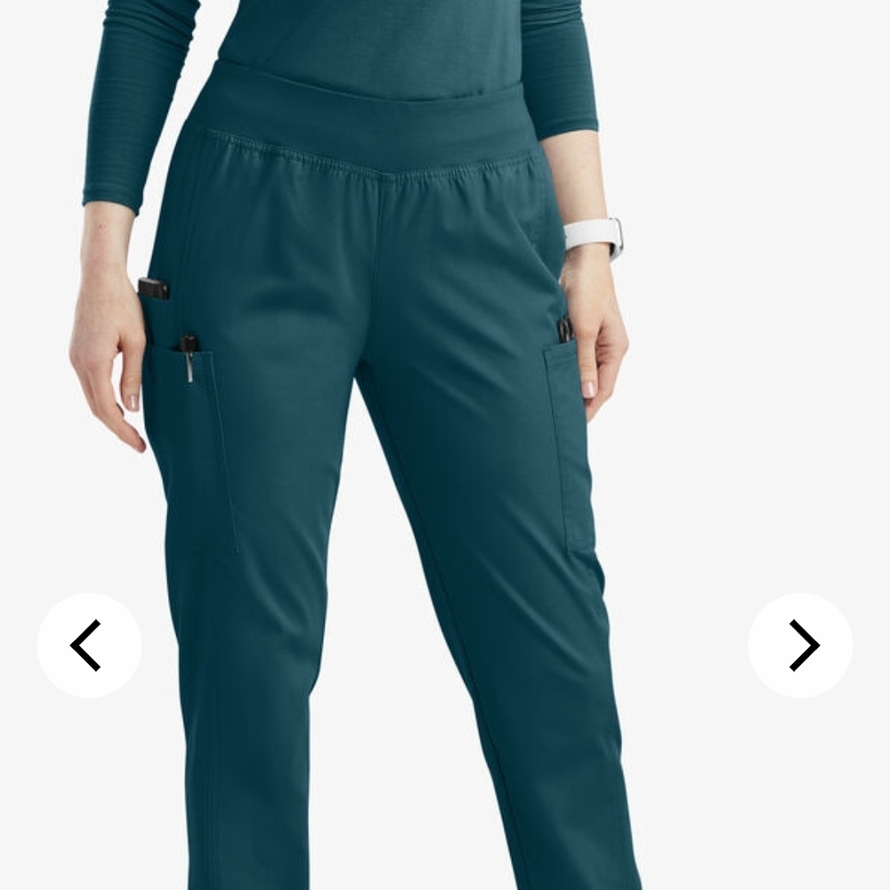 Buttersoft Large Petite Carribean Blue Scrub Pants 🌞 - Picture 3 of 6